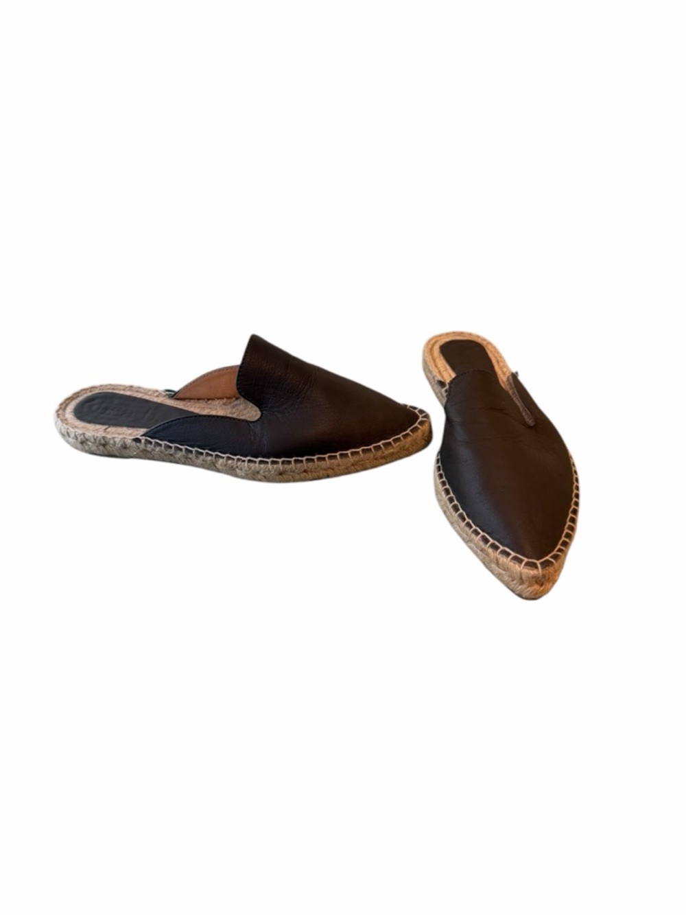 Lisa B. Leather Espadrille Mules | Size 38 (US 7.5–8) | Made in Spain